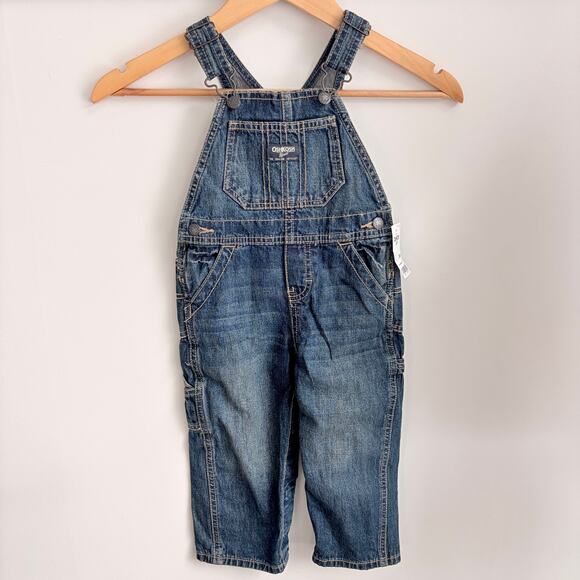 OshKosh B'gosh Other - OshKosh B'Gosh NWT 24 Month Baby Blue Denim Overalls Boy Girl NEW